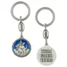 key ring St Christopherr / K.g.t. 30 mm Blue Email