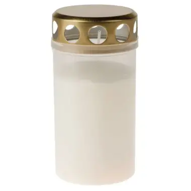 Bougie 3J - couvercle doré - blanc - sans effigie