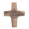 Croix Murale Bronze 11 Cm Mariage