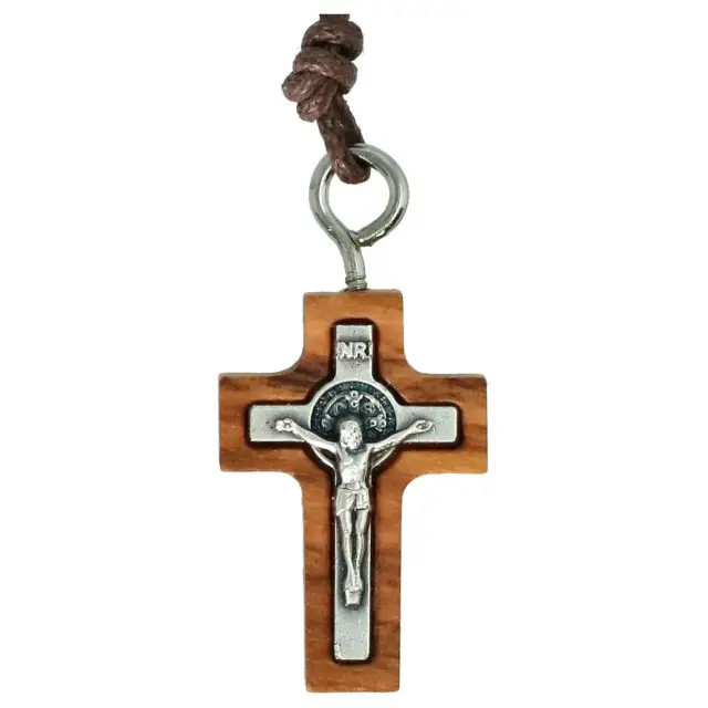 Cross on cord 25 mm Olive wood