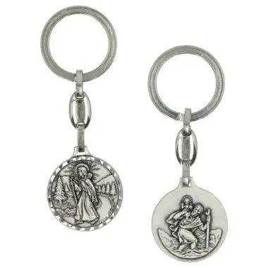 key ring Our Lady of Road / St Christopher 30mm