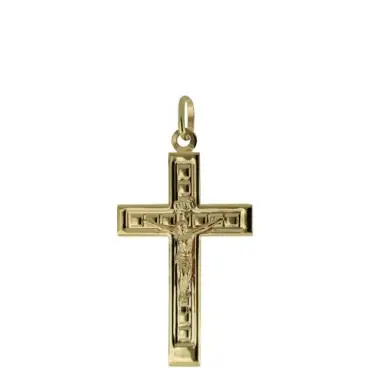 9 karaats goud kruis met Corpus 38 mm 1.4 gr