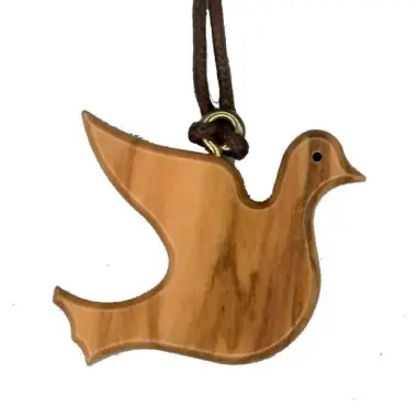 Dove on cord 28 mm Olive wood