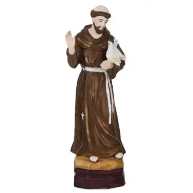 Statue 20 Cm St Francois Porcelain