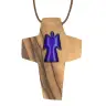 Cross on cord 50 x 35 mm Olive wood