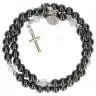 Armband-rozenkrans - hematiet - Wonderbare medaille