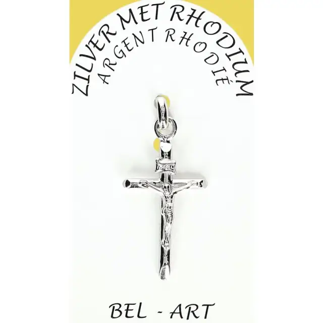 Croix Argent Rhodié - 22 X 13 mm