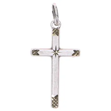 Croix 22 X 14 mm - Métal Argenté