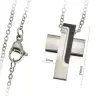 Kruisje 24 mm en ketting roestvrij staal