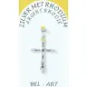 Pendentif croix argent avec zircons multicolores 25 x18 mm