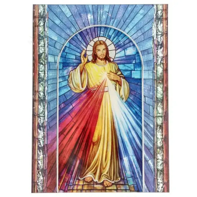 Merciful Christ glass frame 17 x 23.5 cm