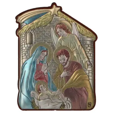 Kader 5 X H6 cm - Kersttafereel - Alu kleur