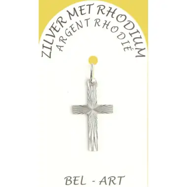 Rhodium Silver Cross 20 X 13 mm