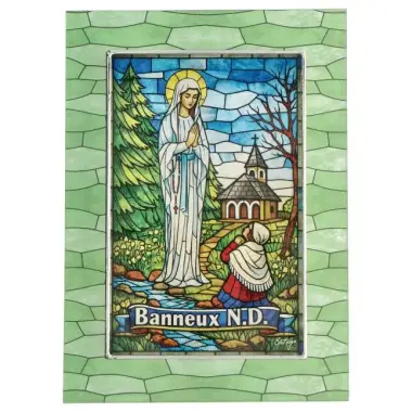 Our Lady of Banneux glass frame 13 x 18 cm