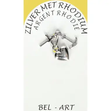 Rhodium Silver Pendant Faith Hope Charity