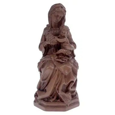 Beeld 17 cm - Maria + Kind - Houtkleur