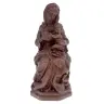 Beeld 17 cm - Maria + Kind - Houtkleur