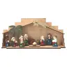 Kinderachtig kerstgroep met hout kerststallen 26 x 8 x 12 cm