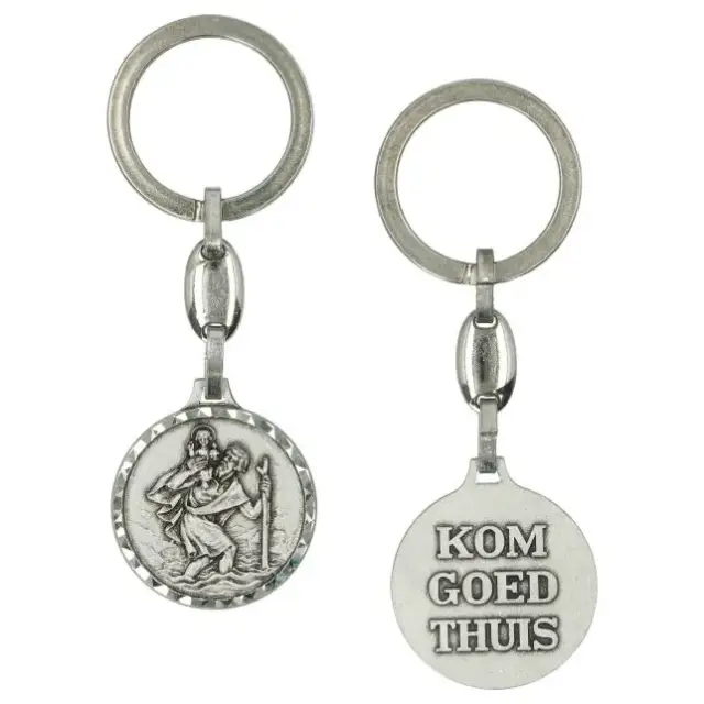 Porte-Clefs - St Christophe / Kom goed thuis 30 mm