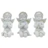 Ange blanc et or à genoux 6 cm 3 / set
