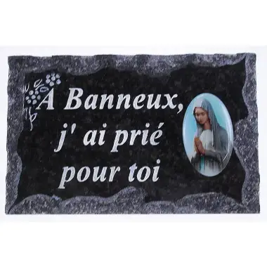 Plaque Cimetiere A Banneux J'ai Prie Pour Toi 9x14