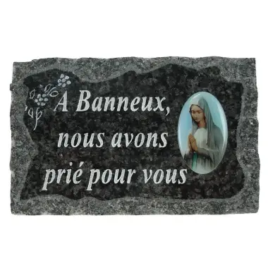 Plaque Cimetiere A Banneux Nous Avons Prie Pour Vous 9x14