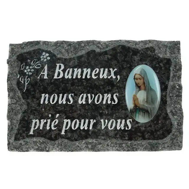 Plaque Cimetiere A Banneux Nous Avons Prie Pour Vous 9x14
