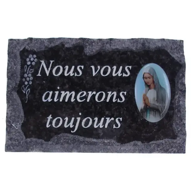 Plate 9X14 cm Cemetery We always love