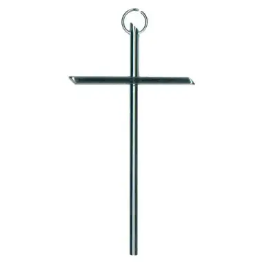 Kruisbeeld - 14 cm - Metaal vernikkeld
