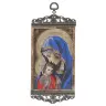 Icône - Tissu 10 X 23 cm - Vierge et Enfant