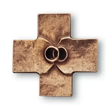 Bronze Cross Mural 8 Cm Marriage