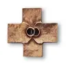 Bronze Cross Mural 8 Cm Marriage