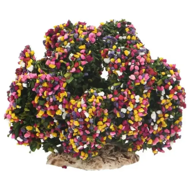 Decor voor santons de Provence Struik verschillende bloemen H 6 cm