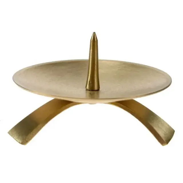 Kaarsenhouder - Diam 13 cm - Met Verguld