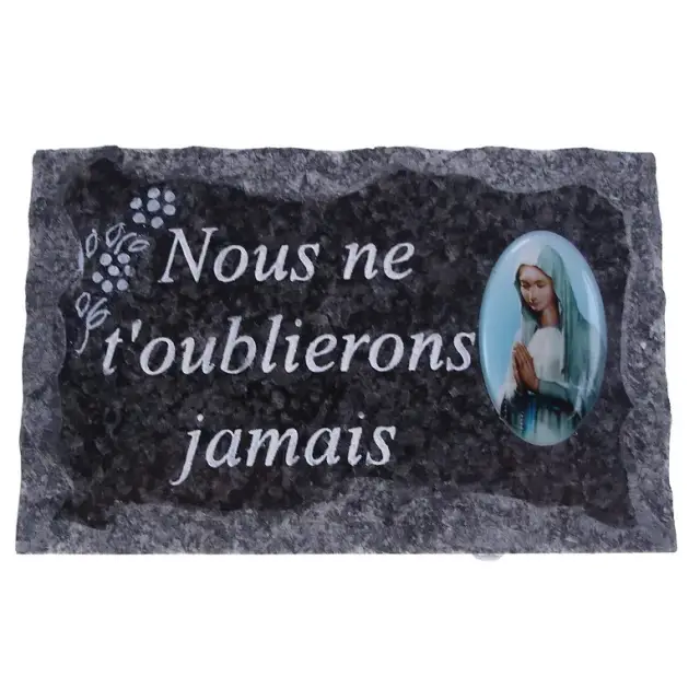 Plaque Cimetiére Nous ne t'oublierons jamais 9x14 cm