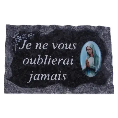 Grafplaat 9X14 cm - Je ne vous oublierai jamais