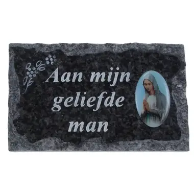 Plaque Cimetiere Aan Mijn Geliefde Man 9x14