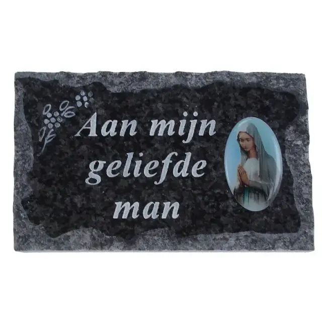 Plaque Cimetiere Aan Mijn Geliefde Man 9x14