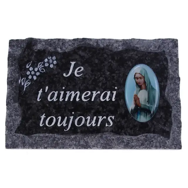 Cemetery plate 9x14 cm I will always love you