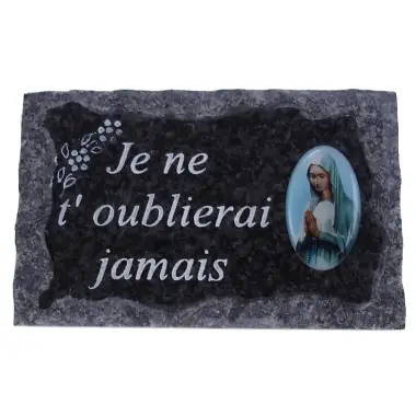 Plaque Cimetiére 9x14 cm - Je ne t'oublierai jamais