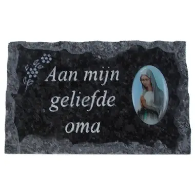 Plaque Cimetiere Aan Mijn Geliefde Oma 9x14