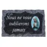 Plaque Cimetiére 9x14 cm - Nous ne vous oublierons jamais
