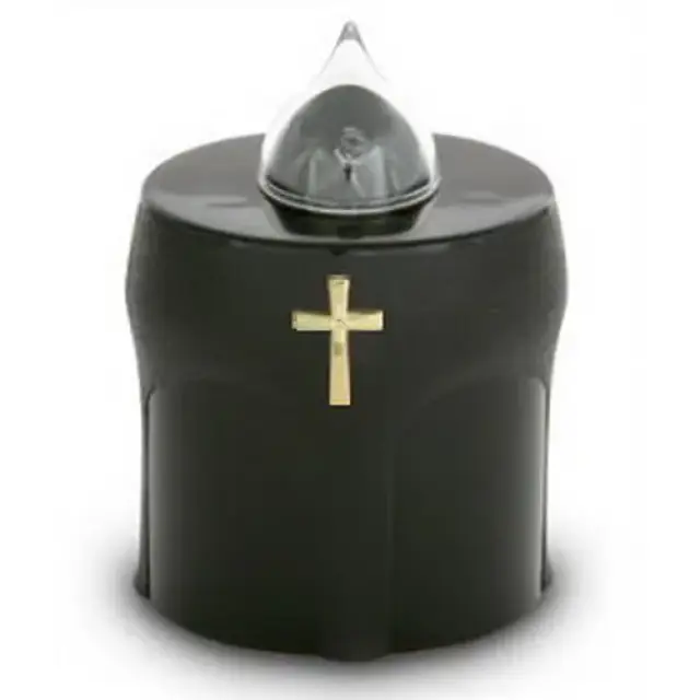 Lampe de cimetière noire fournie sans piles - 12/CTN