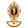 Bénitier Bois d'olivier 9 x 5.5 cm Christ Miséricordieux