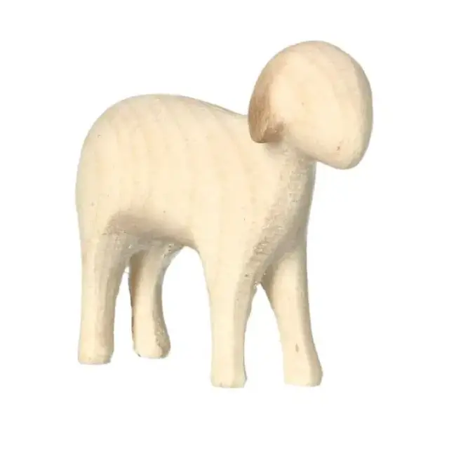 Mouton debout : crèche de Noël en bois Aram pour 10 cm