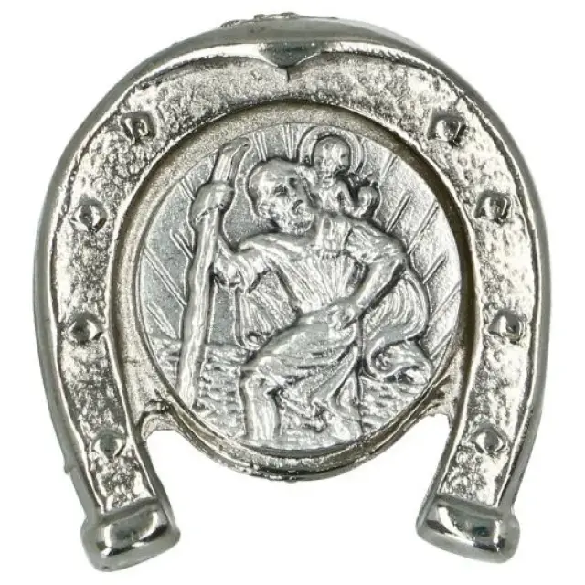 Car magnet St Christopher Horseshoe