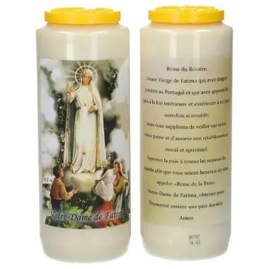 9 days candle / white / Fatima apparition / prayer