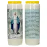 9 days candle / white / Miraculous / prayertext in Dutch