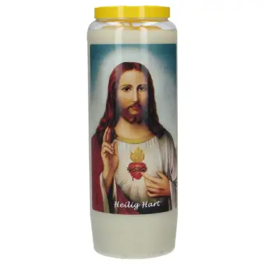 Noveenkaars / wit / H Hart + Tekst NL