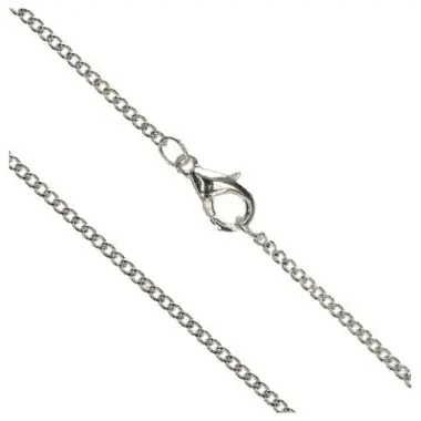 Chaîne 60 cm + Mousqueton - Métal Argenté